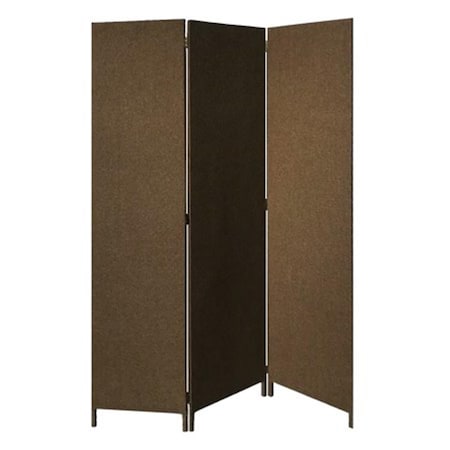 Screen Gems 3 Panel Fabric Soho Screen - Brown SG-360